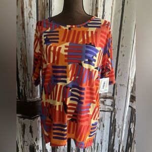 LulaRoe Irma xxs multi color hi- low tunic top
